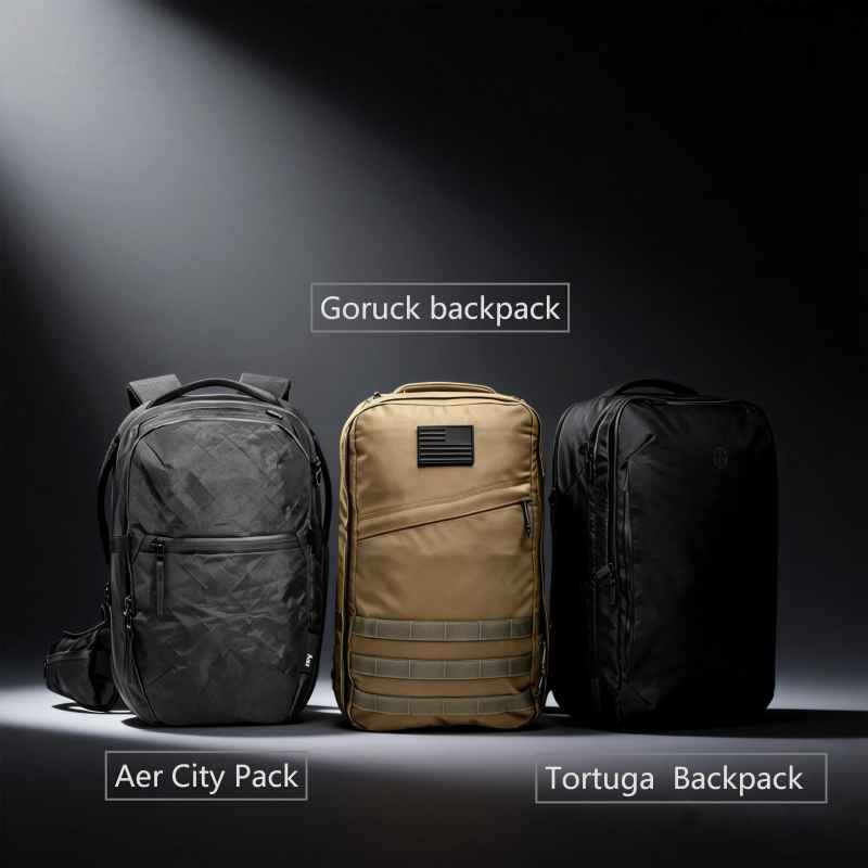 Aer City Pack, Goruck Backpack, Tortuga Travel Backpack: vergelijking van drie topklasse outdoorrugzakken, analyse van de fabrikant en gebruiksadviezen.