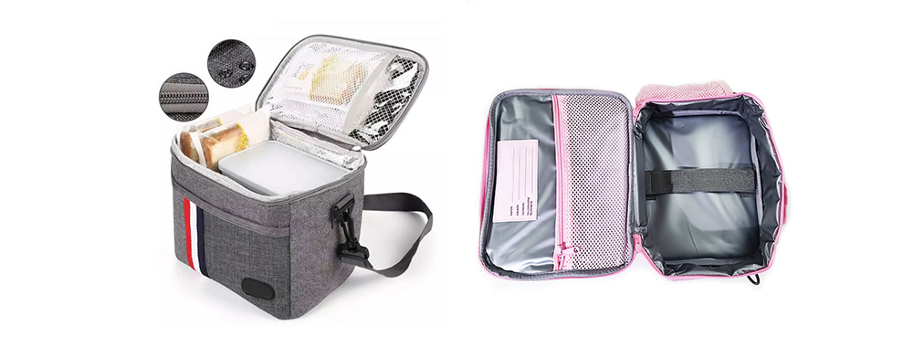 Internal structure for cooler bag and lunch bag Internal structure for cooler bag and lunch bag