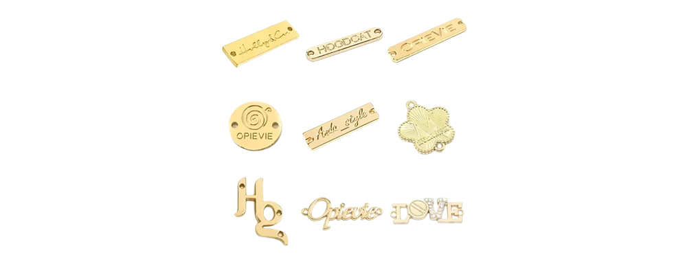 Display of metal tag fixing method