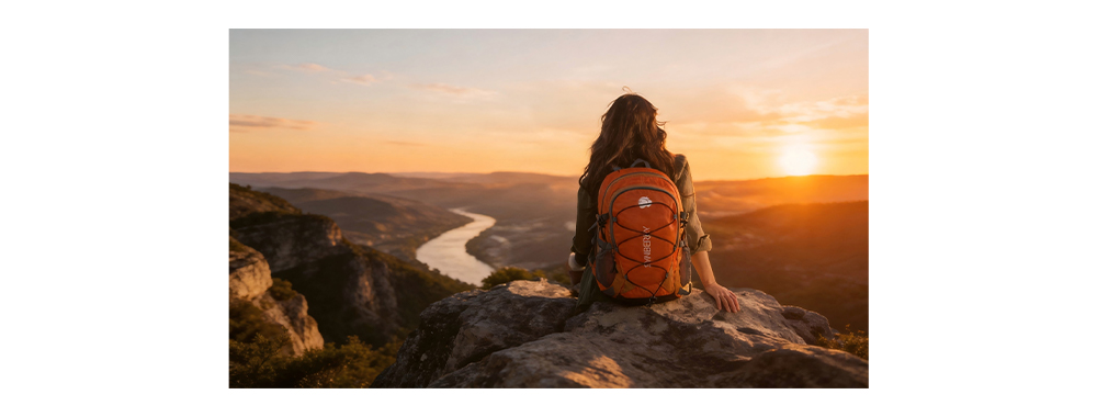 Travel backpack made of PU film waterproof fabric