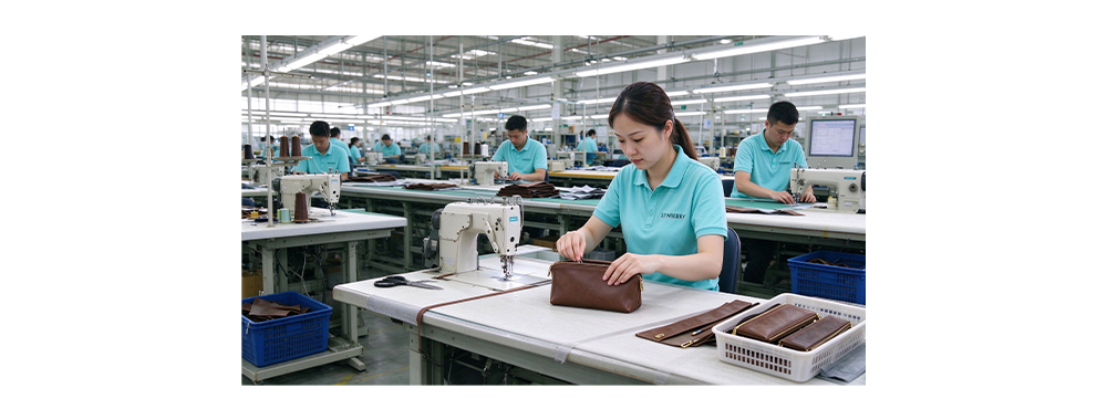 The picture shows the production line of SYNBERRY makeup bags The picture shows the production line of SYNBERRY makeup bags